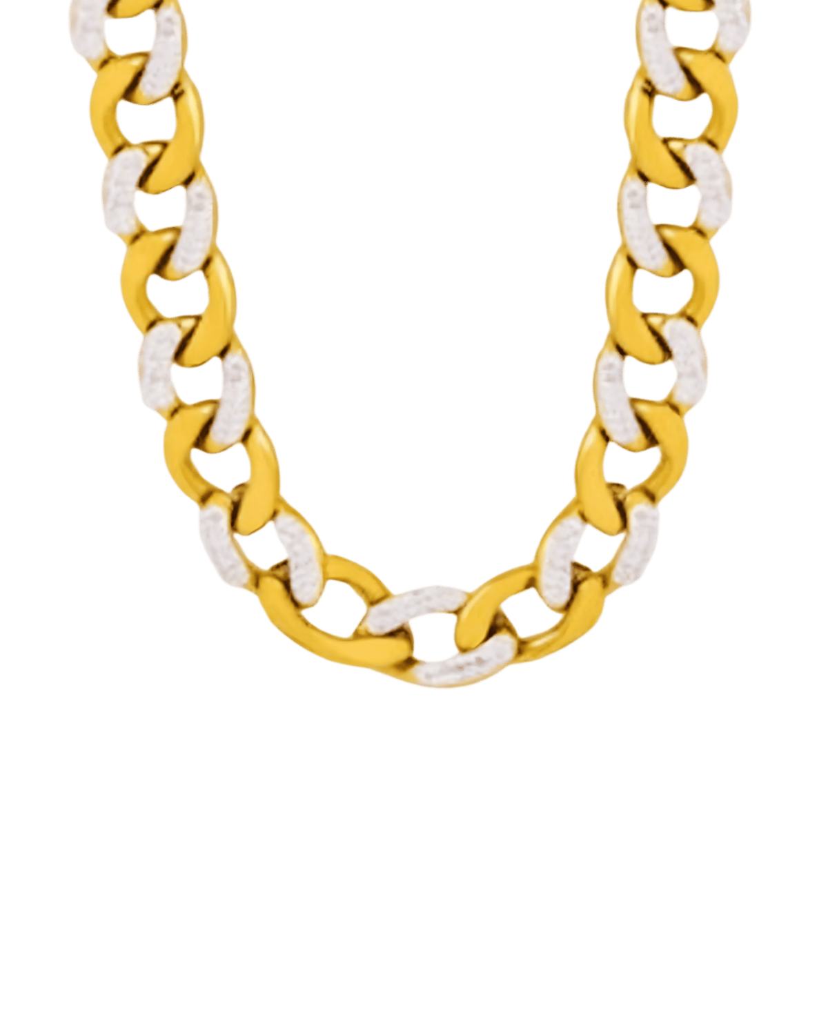 Gold Chunky Chain Necklace - MASON CHUNKY CHAIN™ Diamond - RUN THE STREETS COLLABORATIVE