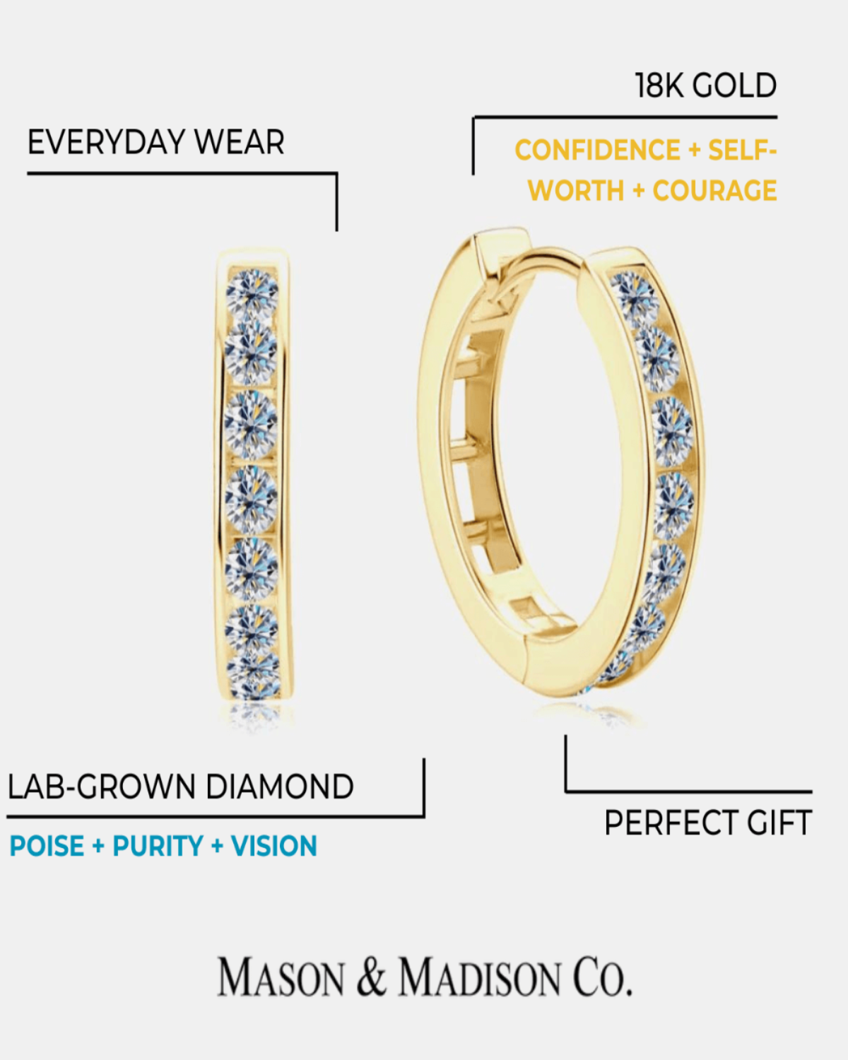 Gold Diamond Huggie Earrings - RUN THE STREETS COLLABORATIVE