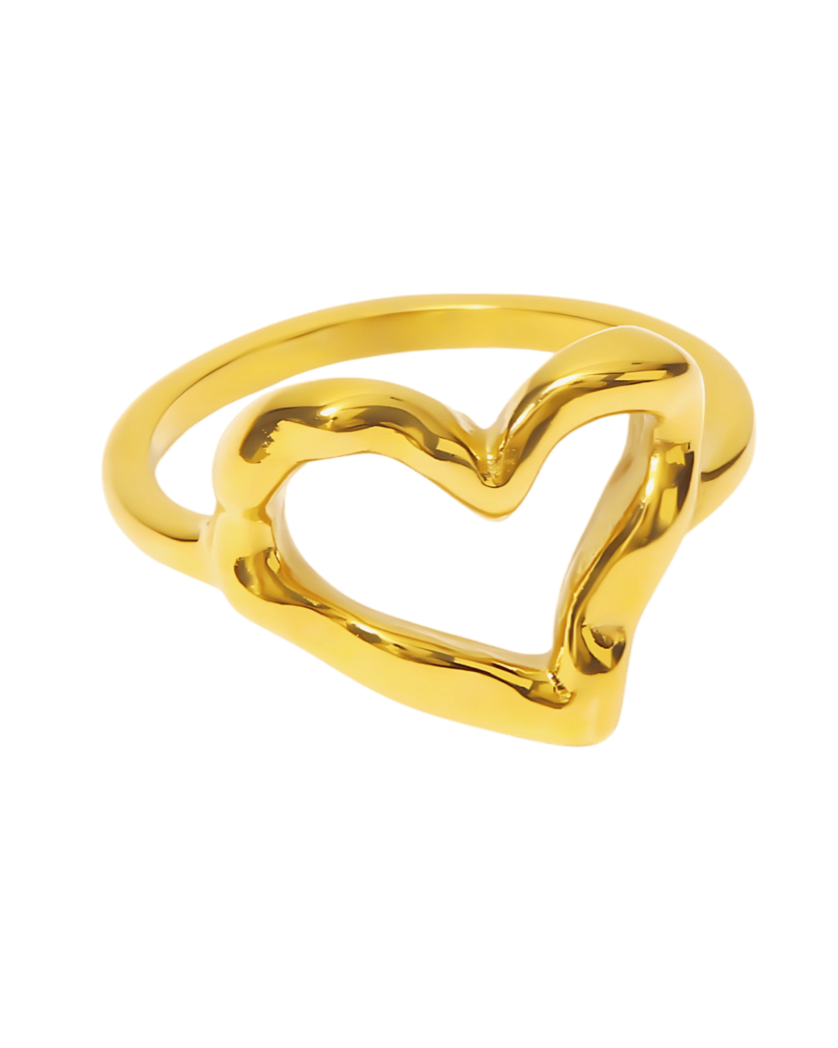 Gold Heart Ring - RUN THE STREETS COLLABORATIVE