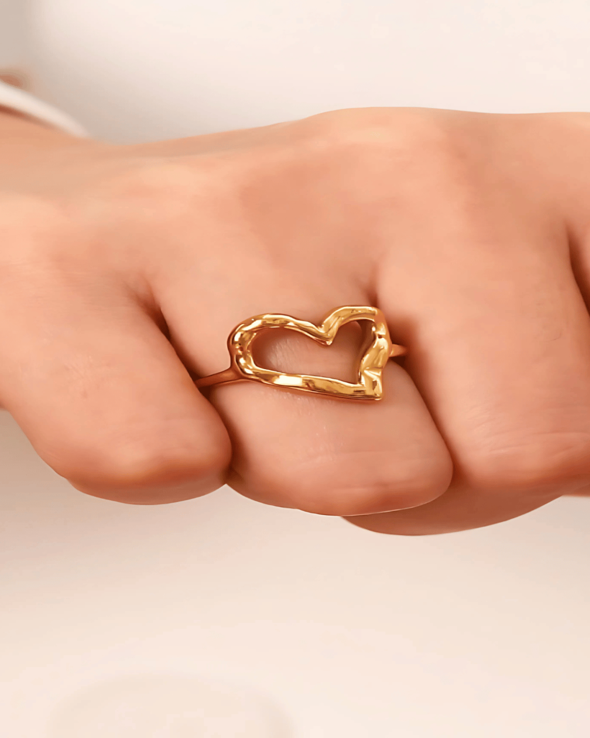 Gold Heart Ring - RUN THE STREETS COLLABORATIVE