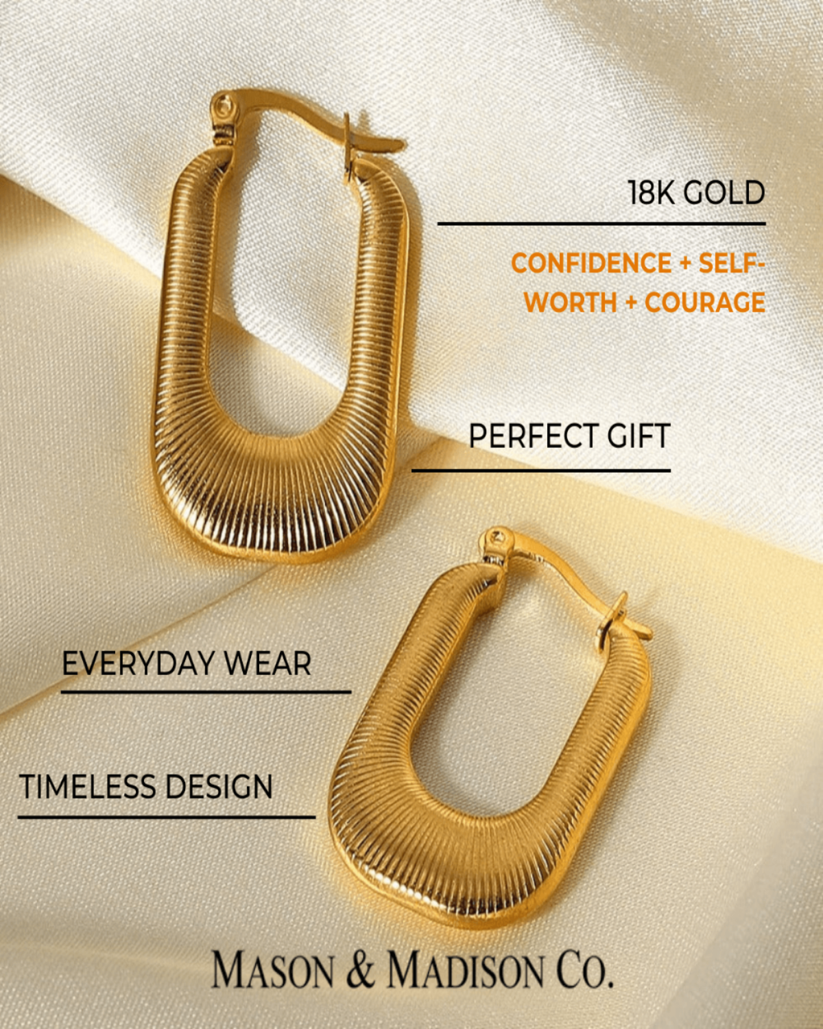 Gold Hoop Earrings - RUN THE STREETS COLLABORATIVE