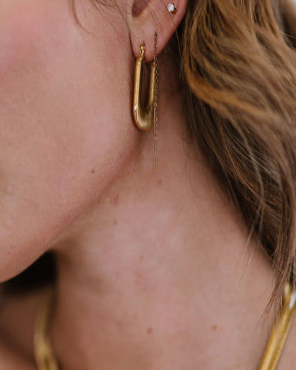 Gold Hoop Earrings - RUN THE STREETS COLLABORATIVE