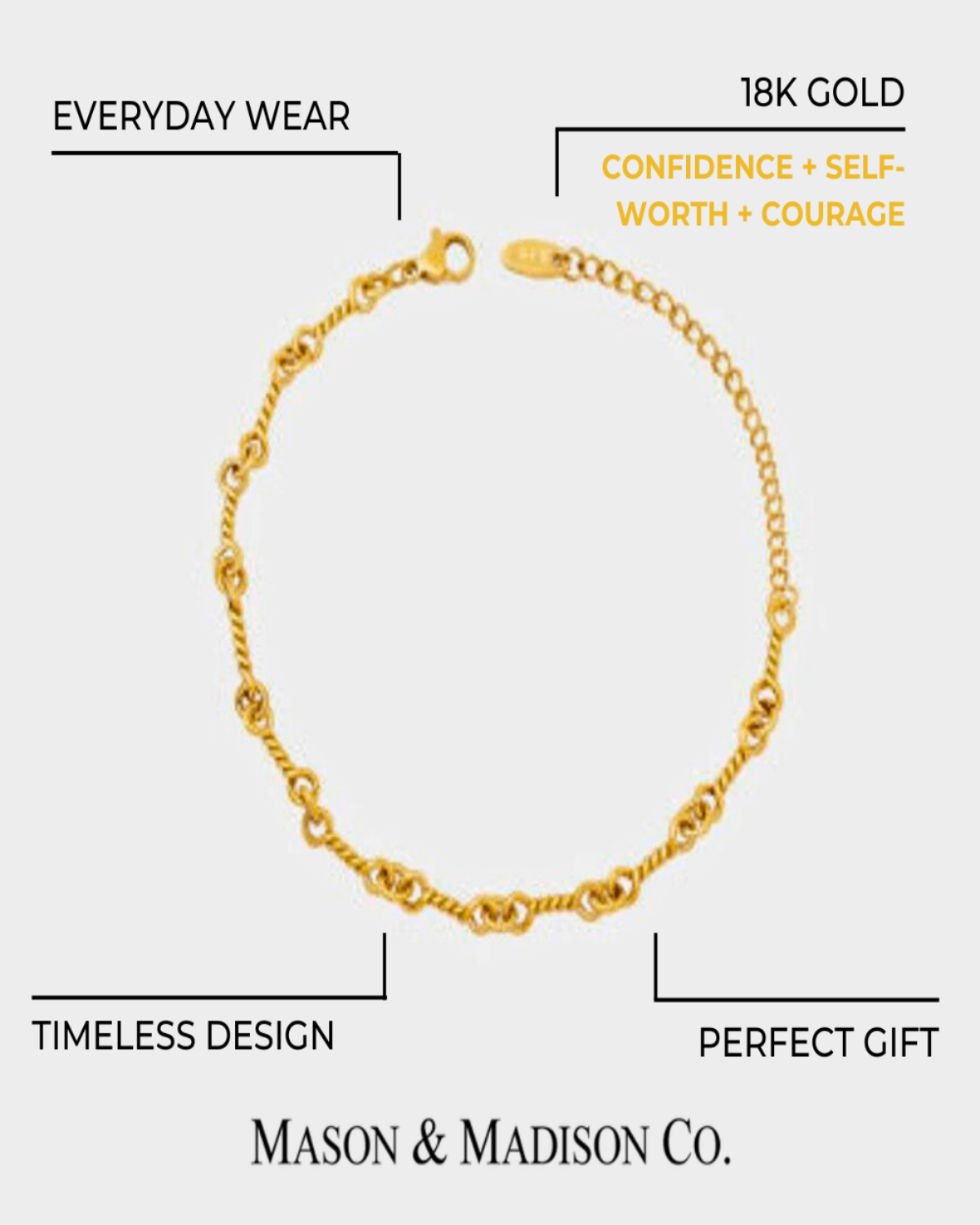 Gold Rope Link Chain Necklace Bracelet Bundle Set - RUN THE STREETS COLLABORATIVE