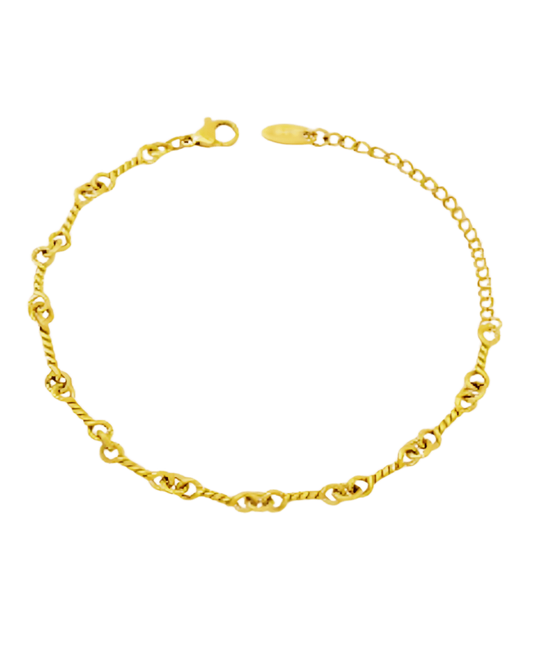 Gold Rope Link Chain Bracelet - RUN THE STREETS COLLABORATIVE