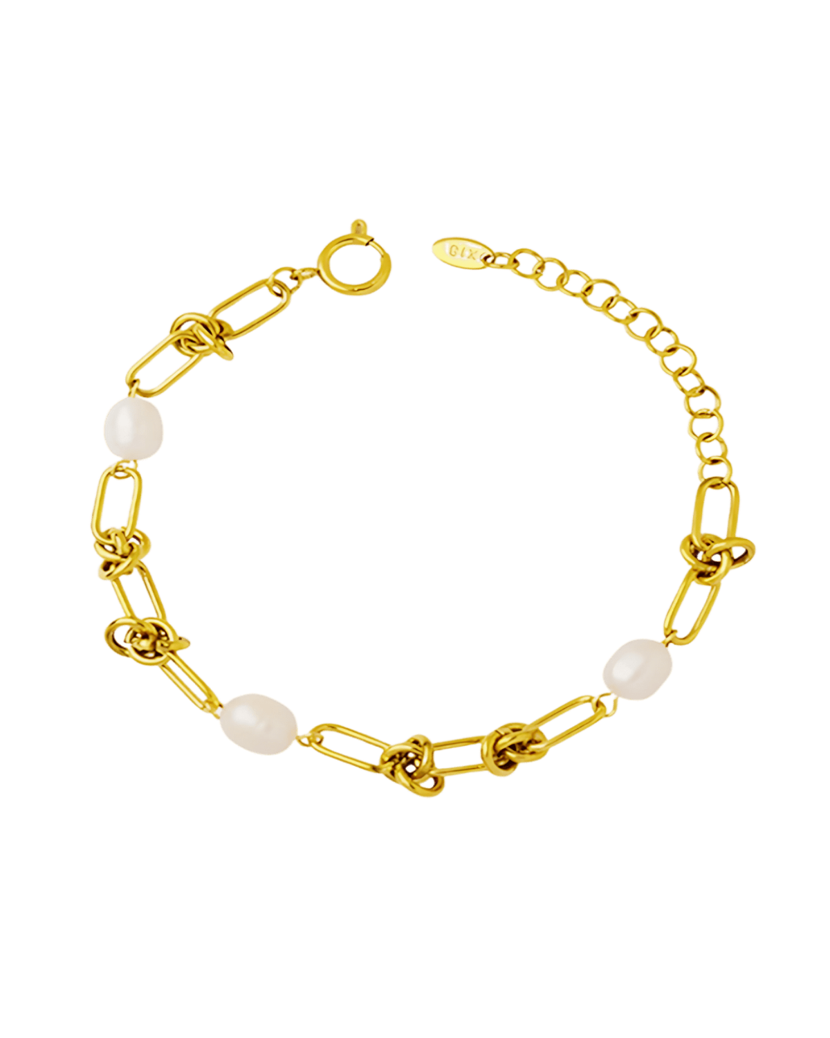 Pearl Chain Bracelet with Knots - RUN THE STREETS COLLABORATIVE