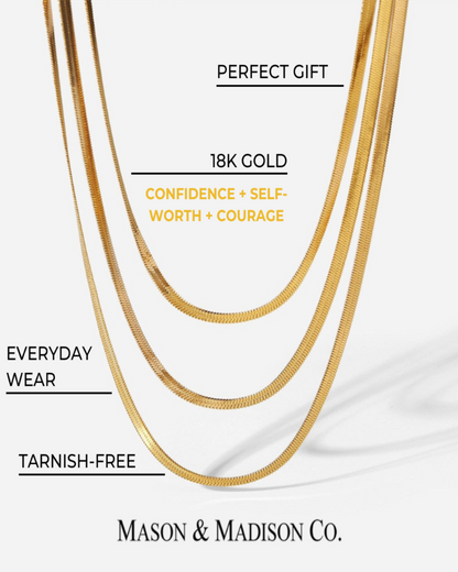 Gold Layered Chain Necklace Jewelry - RUN THE STREETS COLLABORATIVE