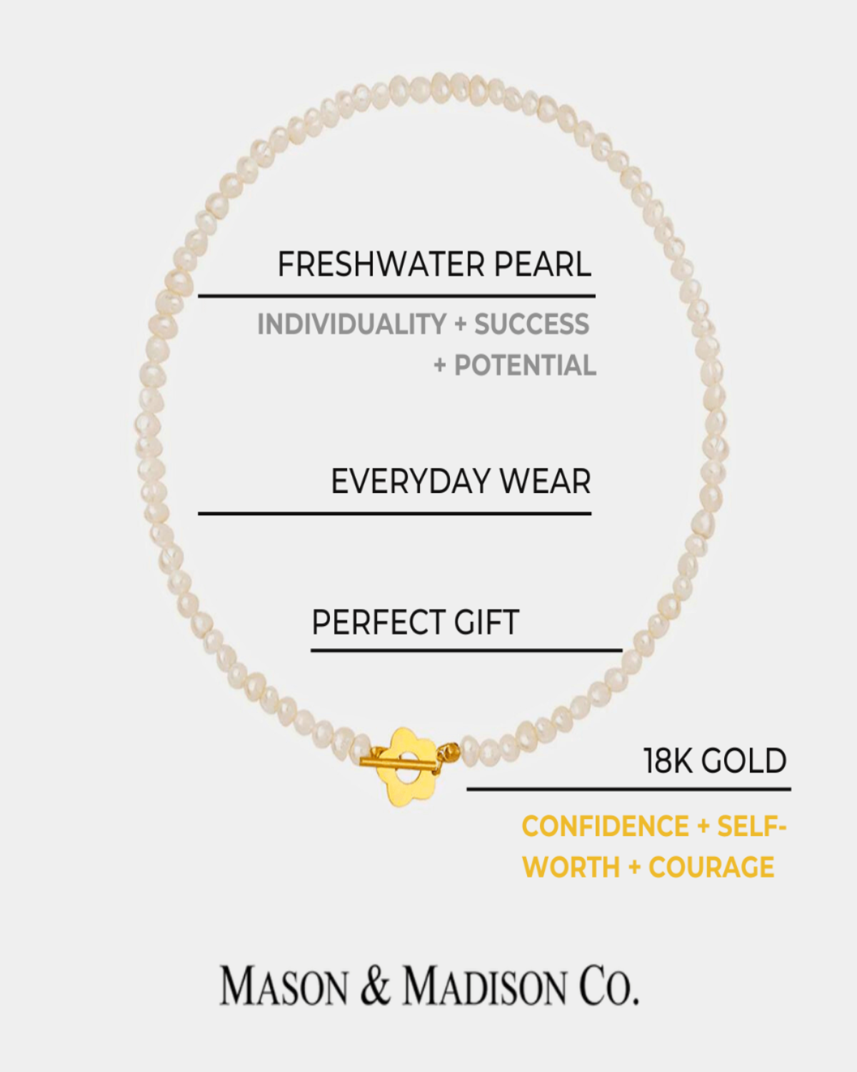 Pearl Chain Necklace with Flower - RUN THE STREETS COLLABORATIVE