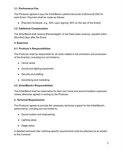 Concert Production Contract - RUN THE STREETS COLLABORATIVE