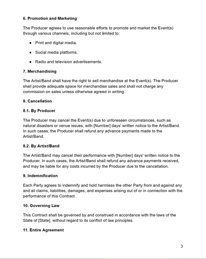 Concert Production Contract - RUN THE STREETS COLLABORATIVE