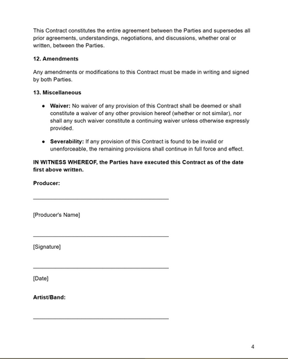 Concert Production Contract - RUN THE STREETS COLLABORATIVE