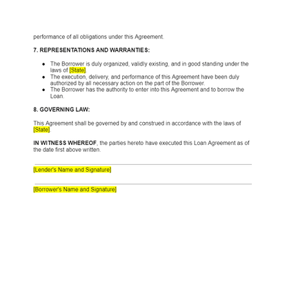 Loan Agreement Templates (Two Templates)(PDF & Word Doc) - RTS Collaborative