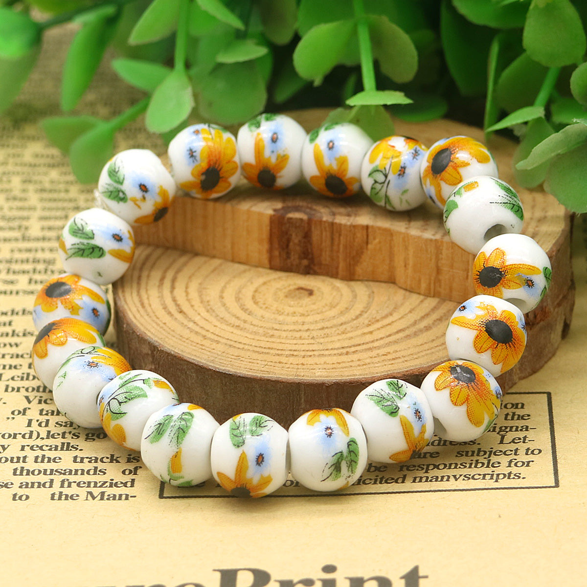 Sun Flower Adjustable Stretch Bracelet - RUN THE STREETS COLLABORATIVE