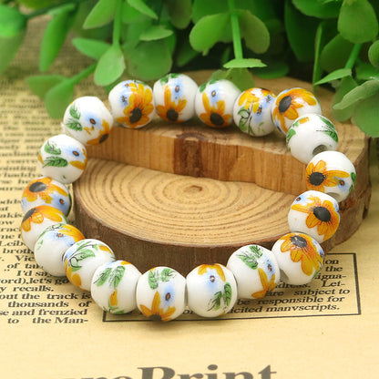 Sun Flower Adjustable Stretch Bracelet - RUN THE STREETS COLLABORATIVE