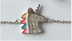 Sterling Silver and Swarovski Unicorn Bracelet - RUN THE STREETS COLLABORATIVE