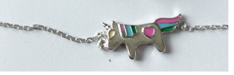 Sterling Silver Unicorn Charm Bracelet with Swarovski Crystal - RUN THE STREETS COLLABORATIVE