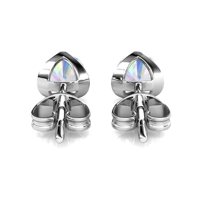 Swarovski Crystal Floating Halo Stud Earring in 18K White Gold - RUN THE STREETS COLLABORATIVE