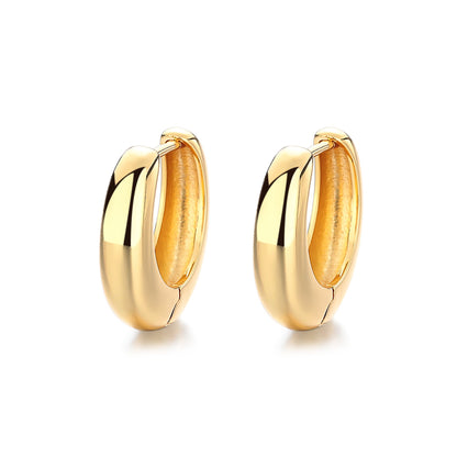 14K Gold Petite Hoop Huggie Earring - RUN THE STREETS COLLABORATIVE