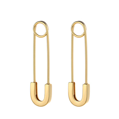 14K Rose Gold Safety Pin Earrings - RUN THE STREETS COLLABORATIVE