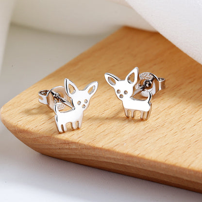Sterling Silver Chihuahua Dog Earrings - RUN THE STREETS COLLABORATIVE