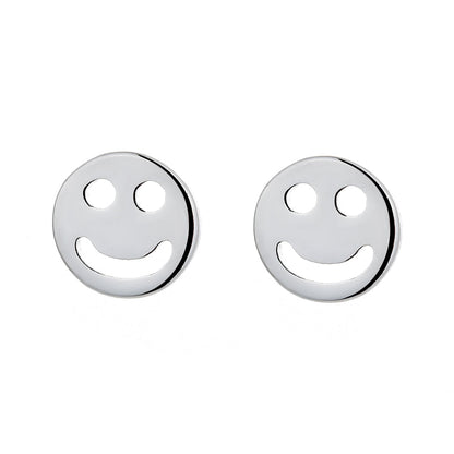 14K Gold or Sterling Silver Smiley Face Earring - RUN THE STREETS COLLABORATIVE