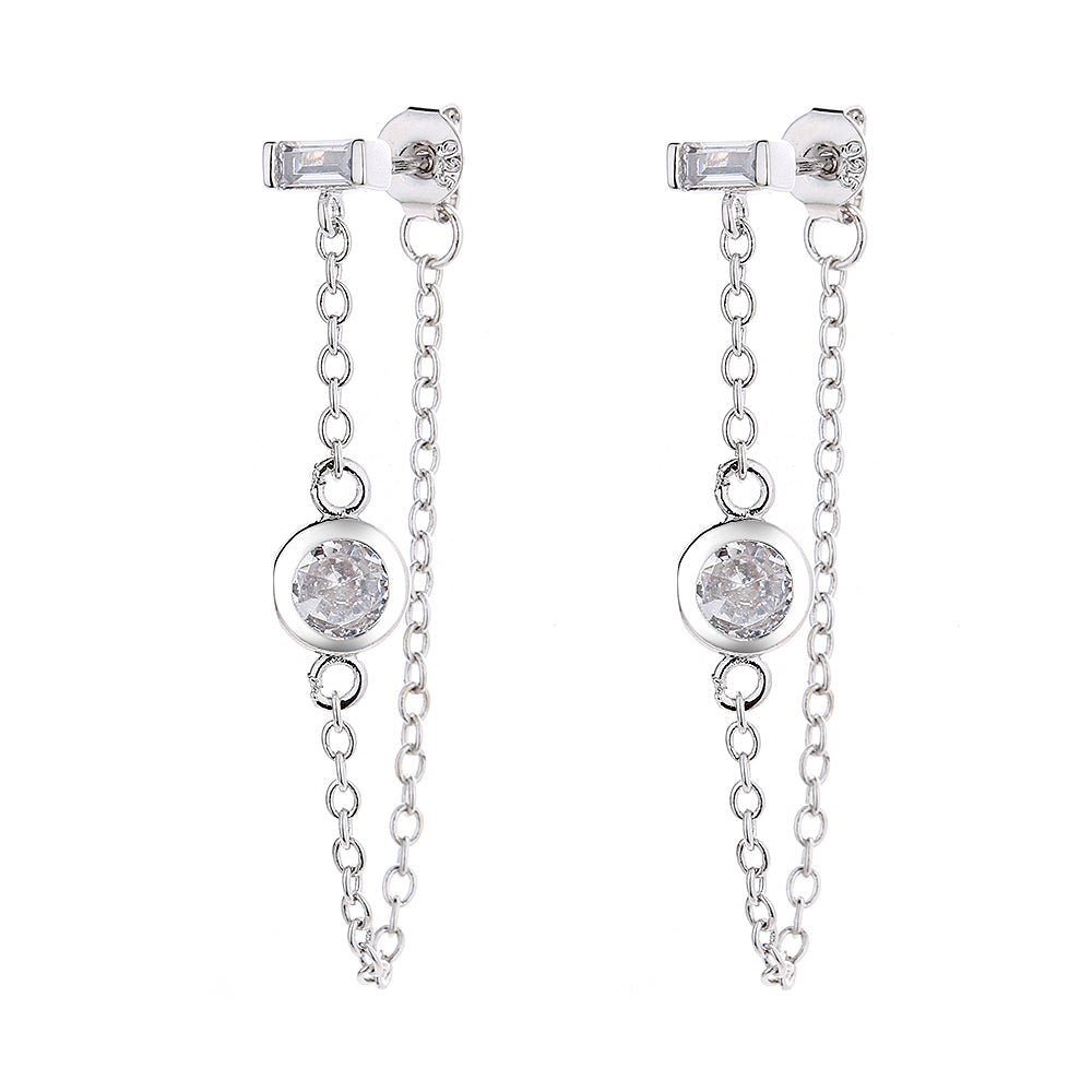 14 KT White Gold Bezel & Chain Bliss - RUN THE STREETS COLLABORATIVE