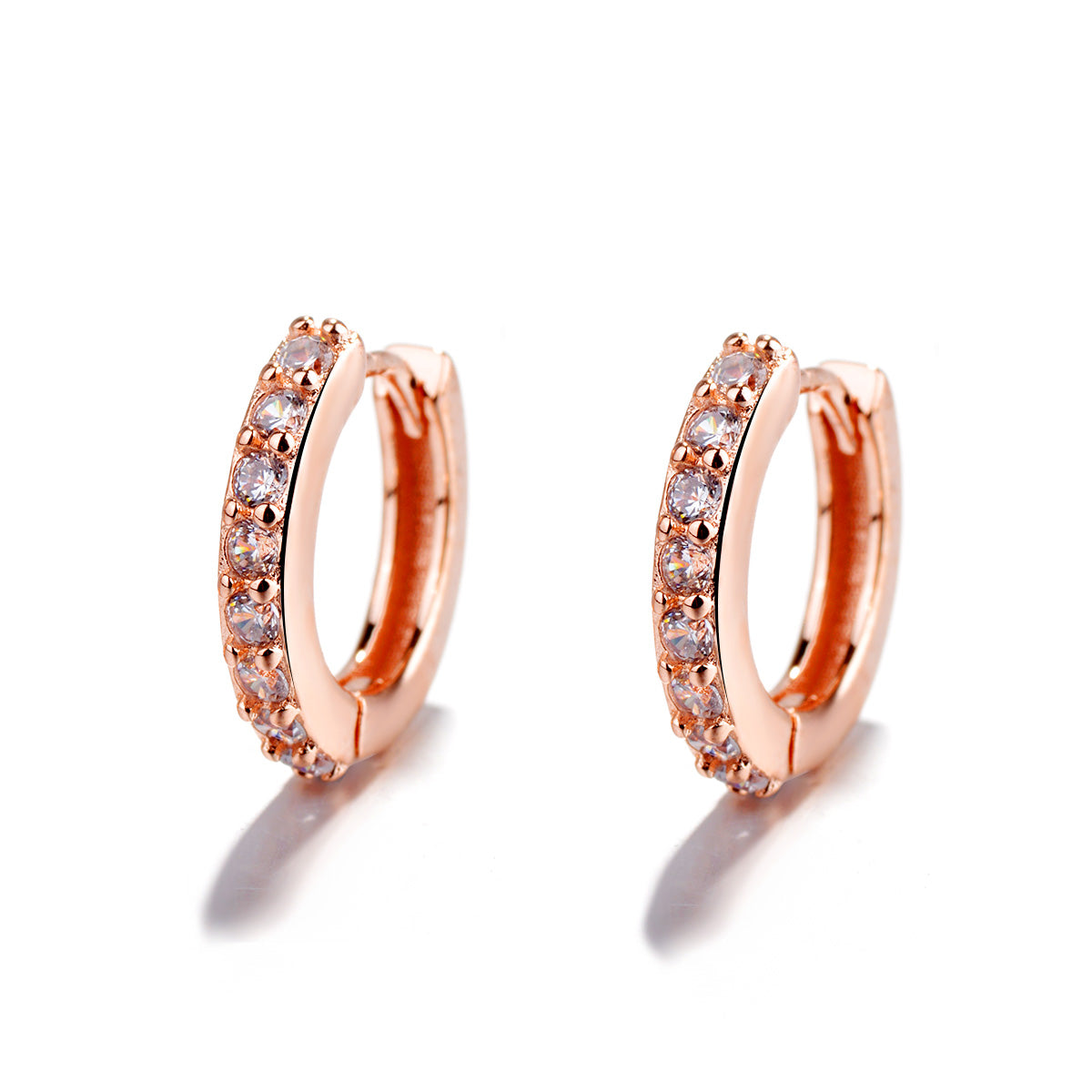 Sterling Silver Multi-Color Huggie Hoop Earring with Swarovski crystal - RUN THE STREETS COLLABORATIVE