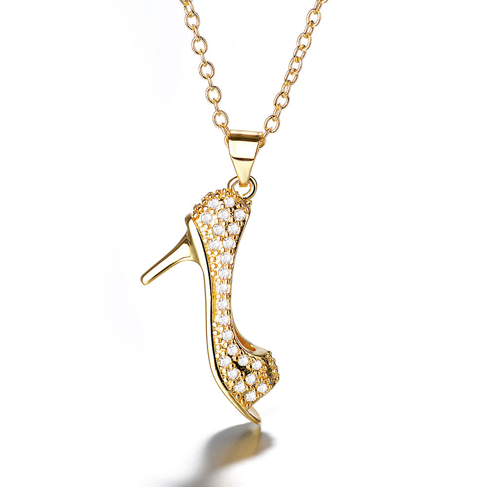 Sterling Silver Stiletto Crystal Pendant Necklace - RUN THE STREETS COLLABORATIVE