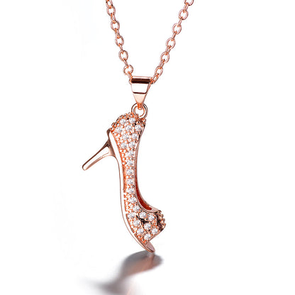 Sterling Silver Stiletto Crystal Pendant Necklace - RUN THE STREETS COLLABORATIVE