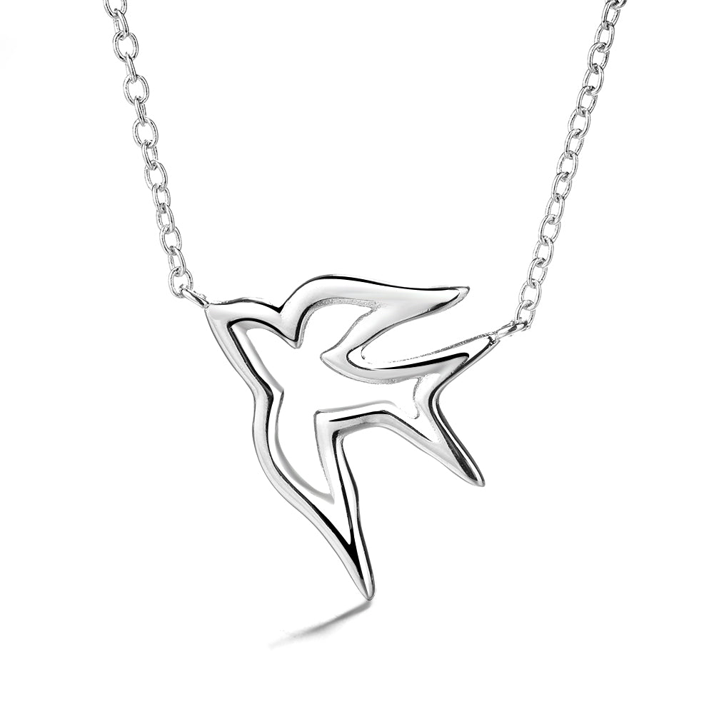 Sterling Silver Sparrow Necklace - RUN THE STREETS COLLABORATIVE