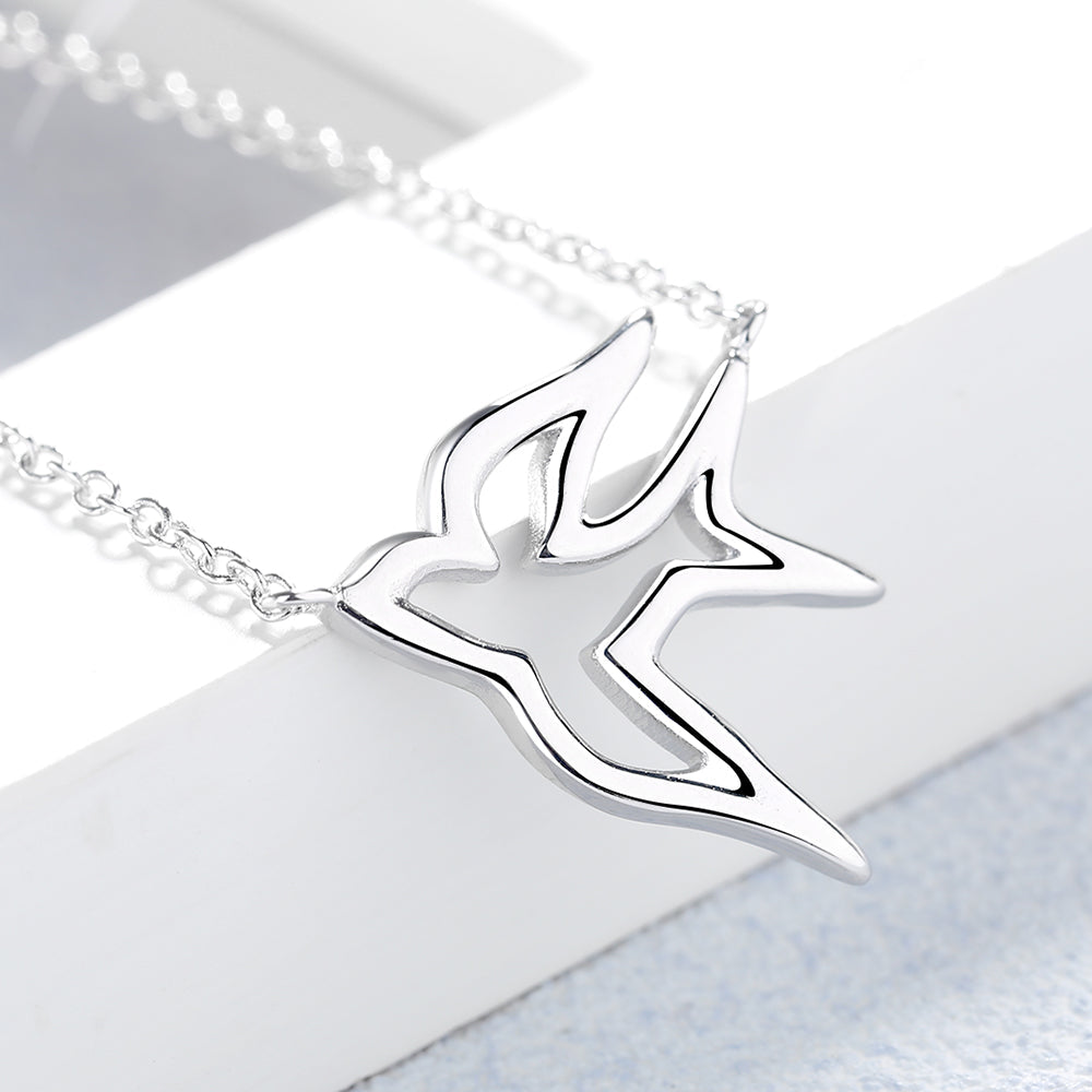 Sterling Silver Sparrow Necklace - RUN THE STREETS COLLABORATIVE