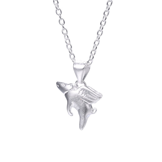 Sterling Silver When Pigs Fly Necklace - RUN THE STREETS COLLABORATIVE