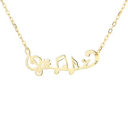 Sterling Silver Musical Notes Necklace - RUN THE STREETS COLLABORATIVE