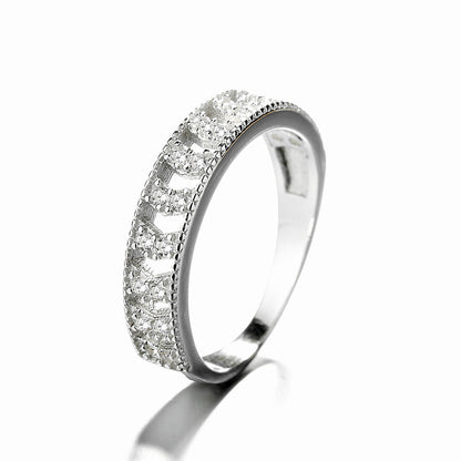 Sterling Silver Chevron Band with crystals from Swarovski - RUN THE STREETS COLLABORATIVE