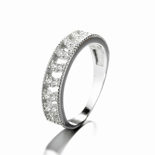 Sterling Silver Chevron Band with crystals from Swarovski - RUN THE STREETS COLLABORATIVE