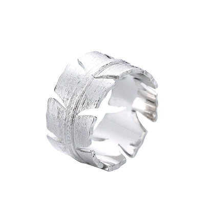 Sterling Silver Leaf Ring - RUN THE STREETS COLLABORATIVE