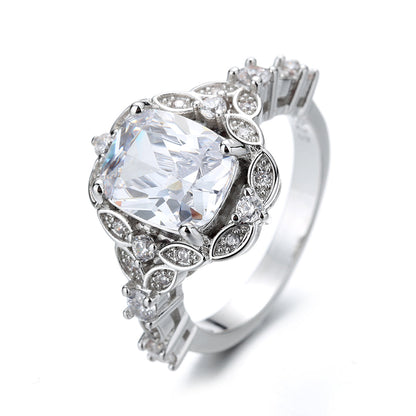 Sterling Silver Ageless Engagement ring with Crystals from Swarovski - RUN THE STREETS COLLABORATIVE
