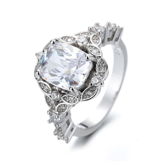 Sterling Silver Ageless Engagement ring with Crystals from Swarovski - RUN THE STREETS COLLABORATIVE