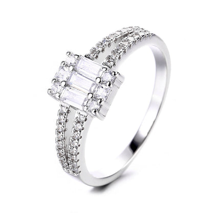 Sterling Silver Multi-Cut Engagement Ring with crystals from Swarovski - RUN THE STREETS COLLABORATIVE