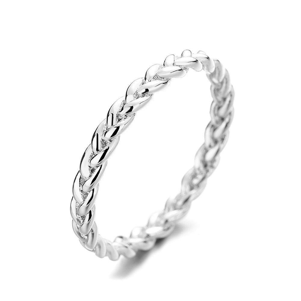Sterling Silver Braided Band Ring - RUN THE STREETS COLLABORATIVE
