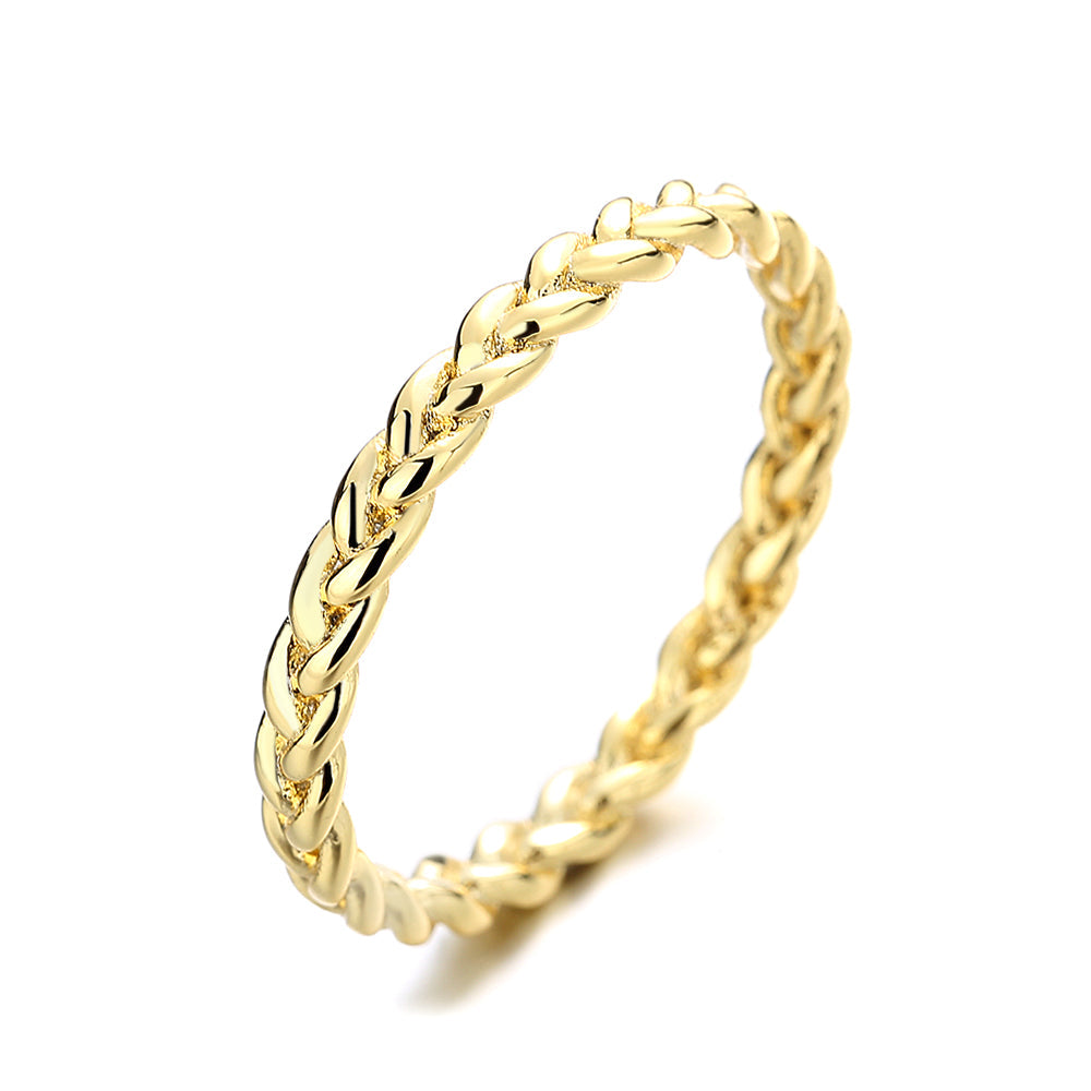 Sterling Silver Braided Band Ring - RUN THE STREETS COLLABORATIVE