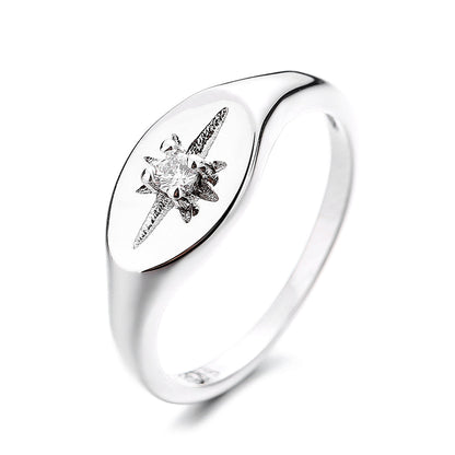 Sterling Silver Starburst Ring with Preciosa Crystals - RUN THE STREETS COLLABORATIVE