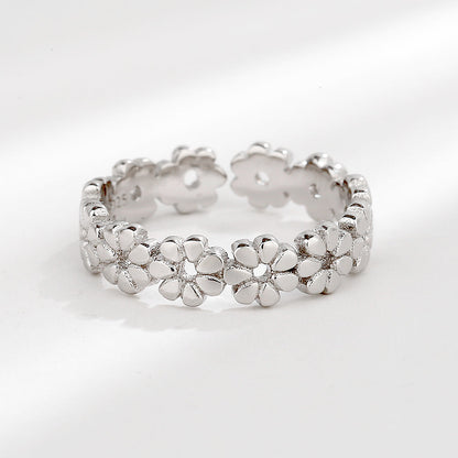 Sterling Silver Flower Toe Ring - RUN THE STREETS COLLABORATIVE