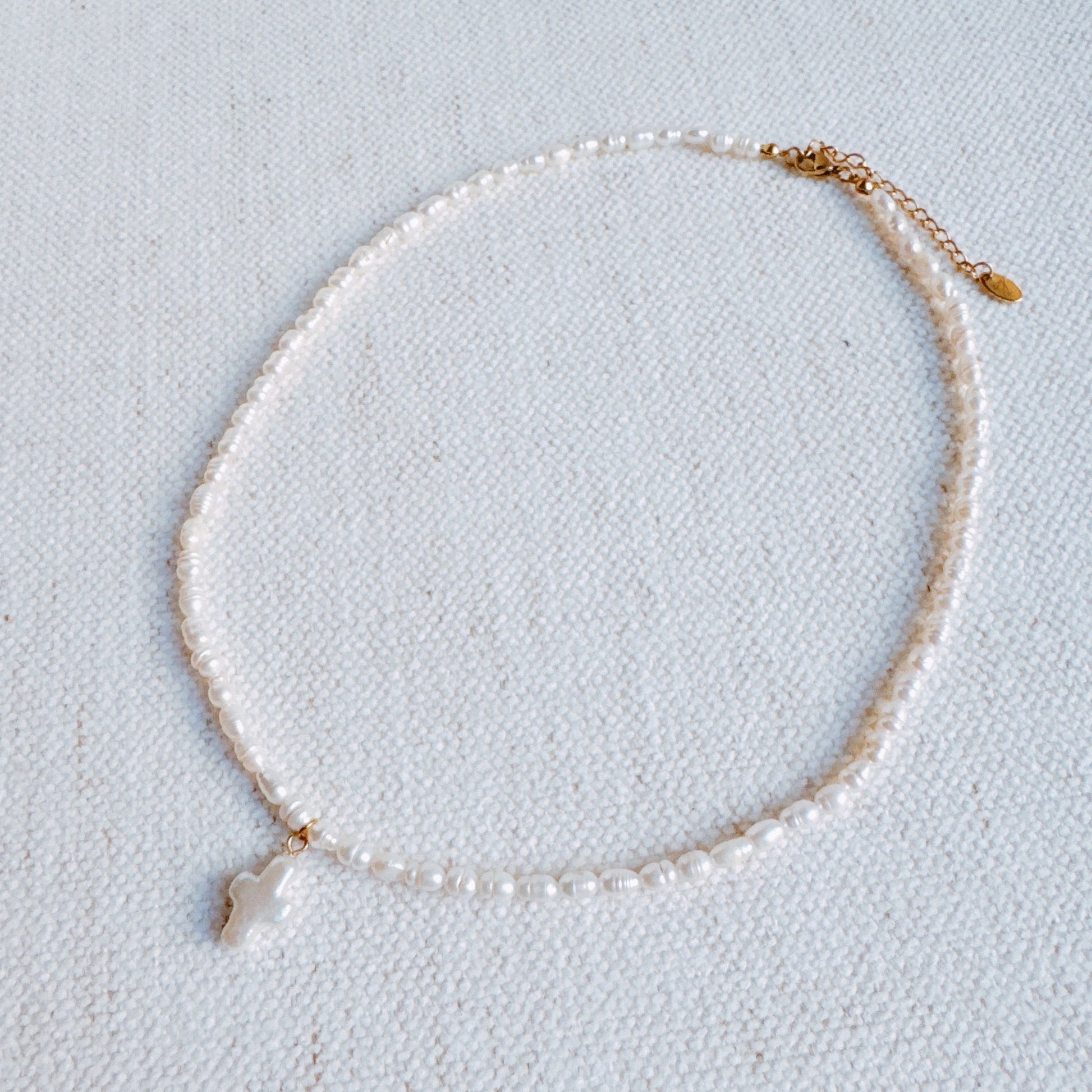 Genuine Freshwater Pearl Cross Necklace - RUN THE STREETS COLLABORATIVE