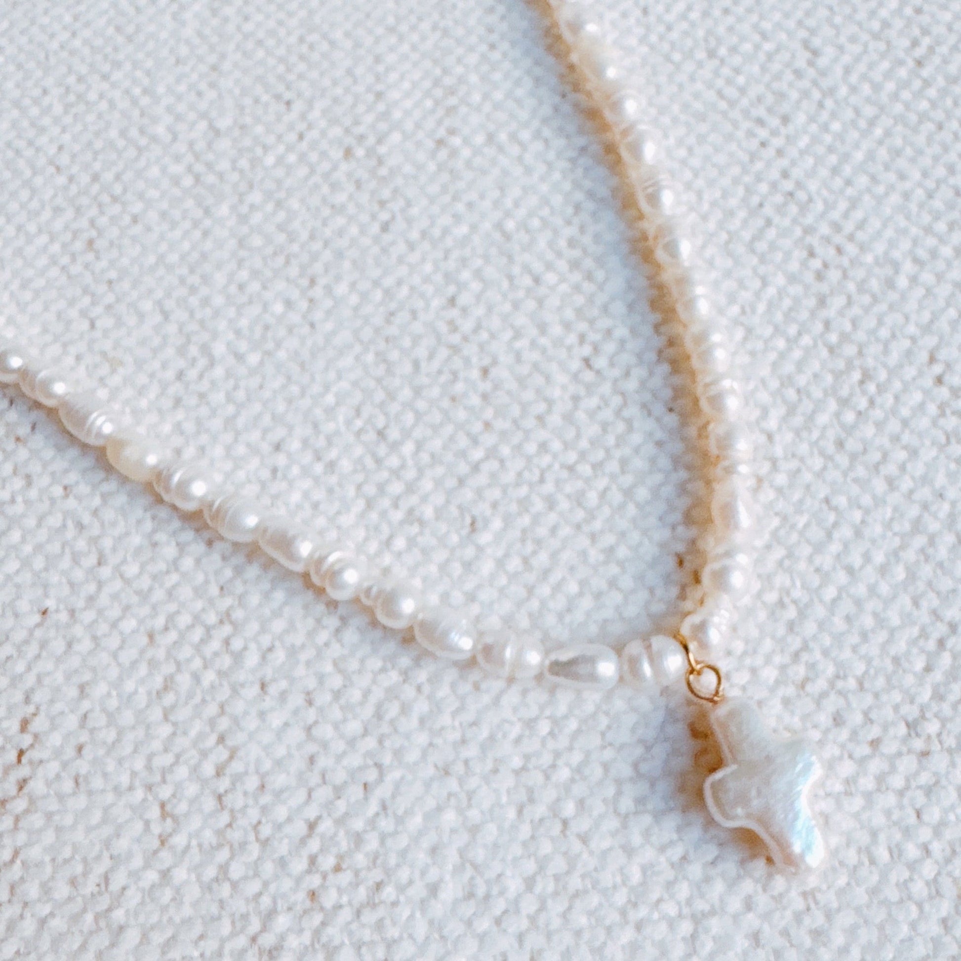 Genuine Freshwater Pearl Cross Necklace - RUN THE STREETS COLLABORATIVE