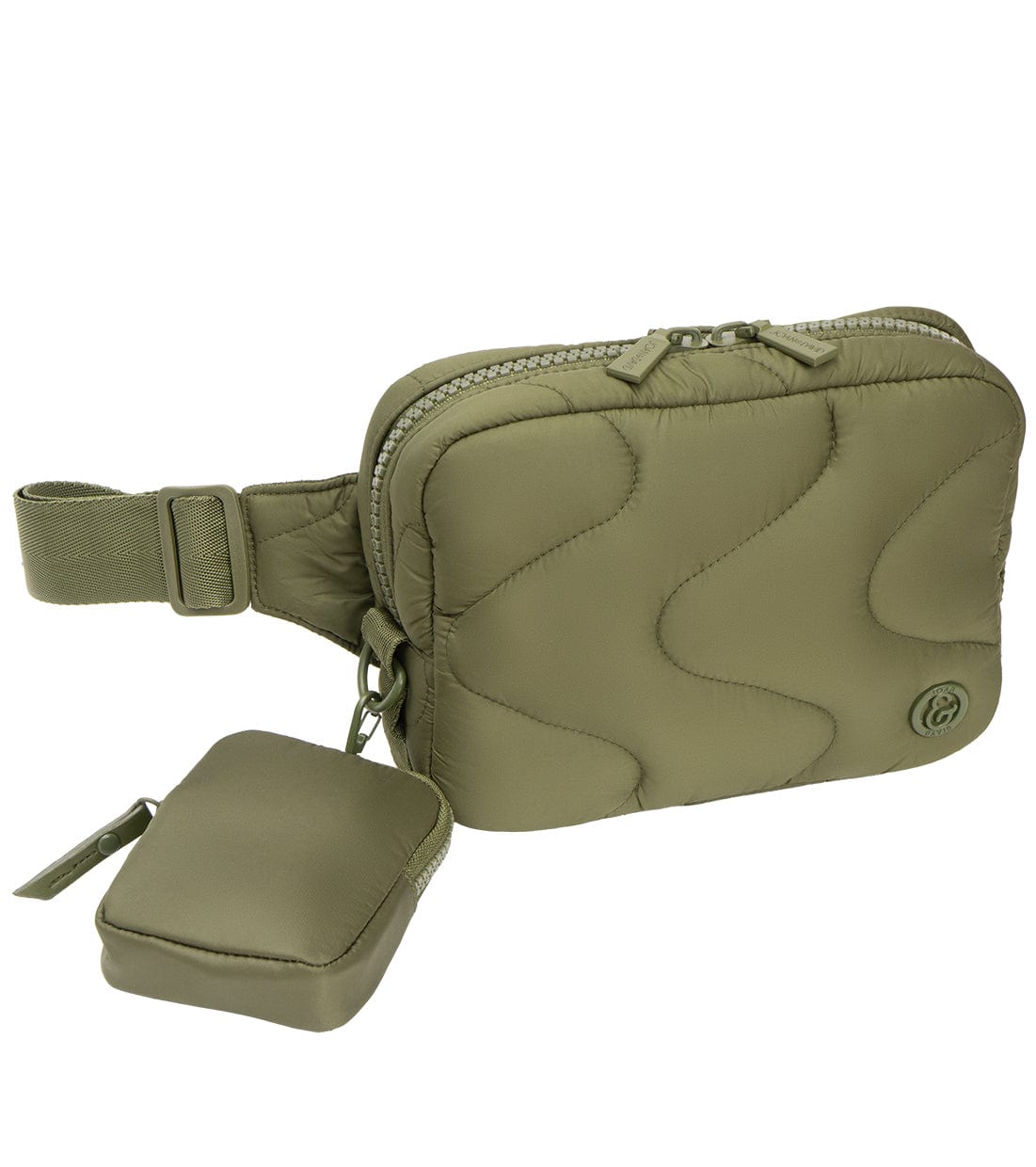 Joan & David Wave Puffer Quilted Nylon Passport Sling Bag - RUN THE STREETS COLLABORATIVE