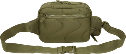 Joan & David Wave Puffer Quilted Nylon Passport Sling Bag - RUN THE STREETS COLLABORATIVE