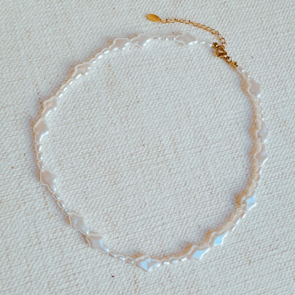 Luminous Pearl Cross Necklace - RUN THE STREETS COLLABORATIVE