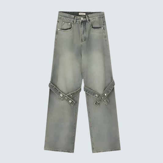 Retro Faded Straight-Leg Jeans