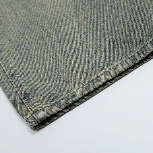 Retro Faded Straight-Leg Jeans Details Leg Bottom