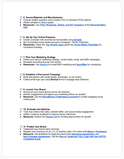 FREE Startup Clothing Brand Checklist – Your Launch Blueprint